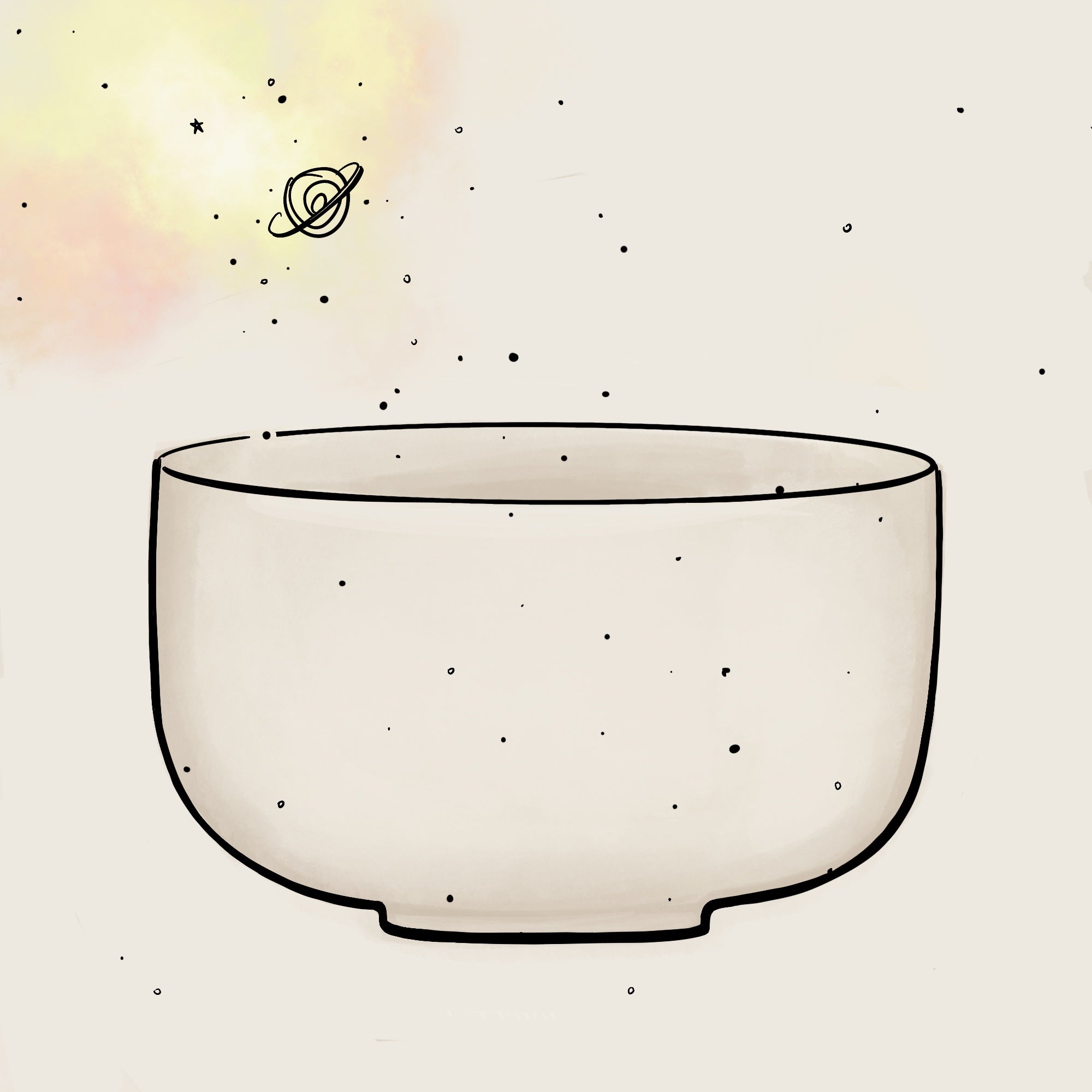 Cover image of a product collection featuring a line drawing of a ceramic bowl on a beige background.