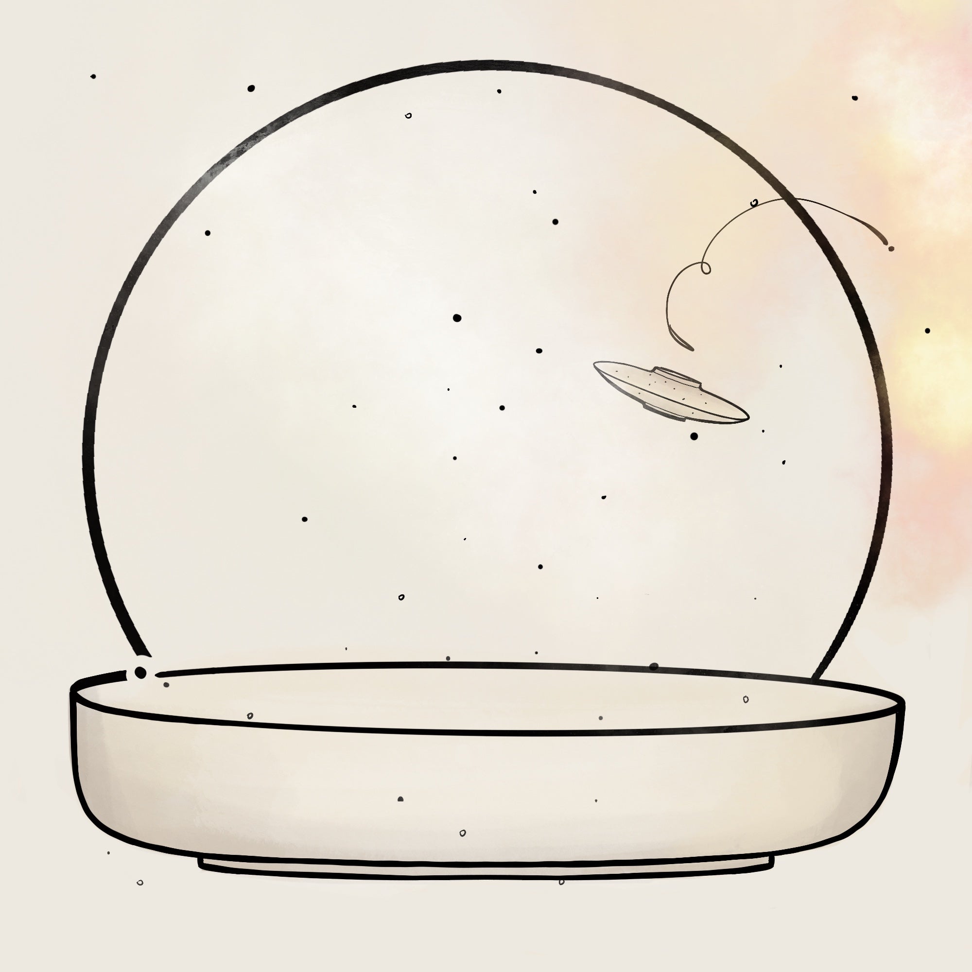 Cover image of a product collection featuring a line drawing of a ceramic plate on a beige background.